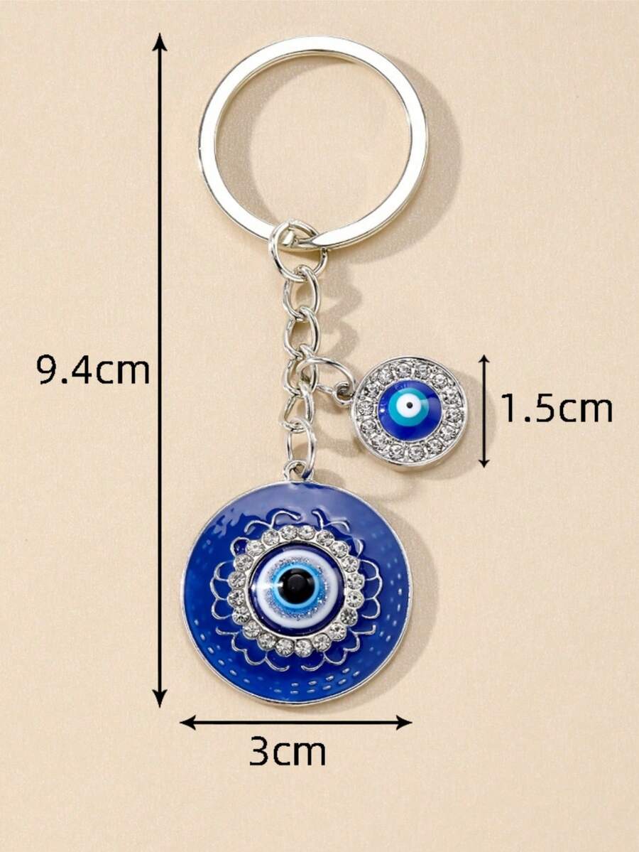 Car Accessories Evil Eye - 1 unidade Chaveiro Unissex com Pingente