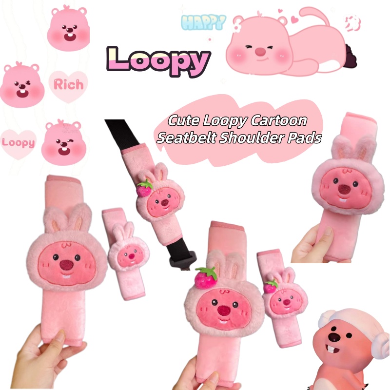 Car Accessories Kit - Pelúcia fofa de castor Loopy, boneco