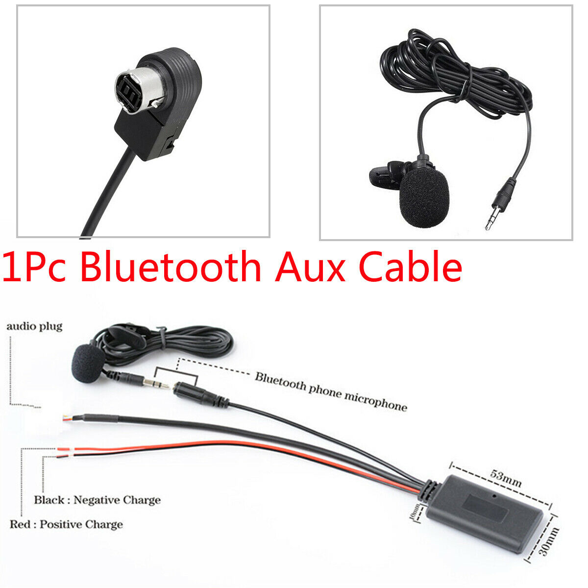 Car Accessories Jvc - Cabo AUX Bluetooth 5.0 para Carro