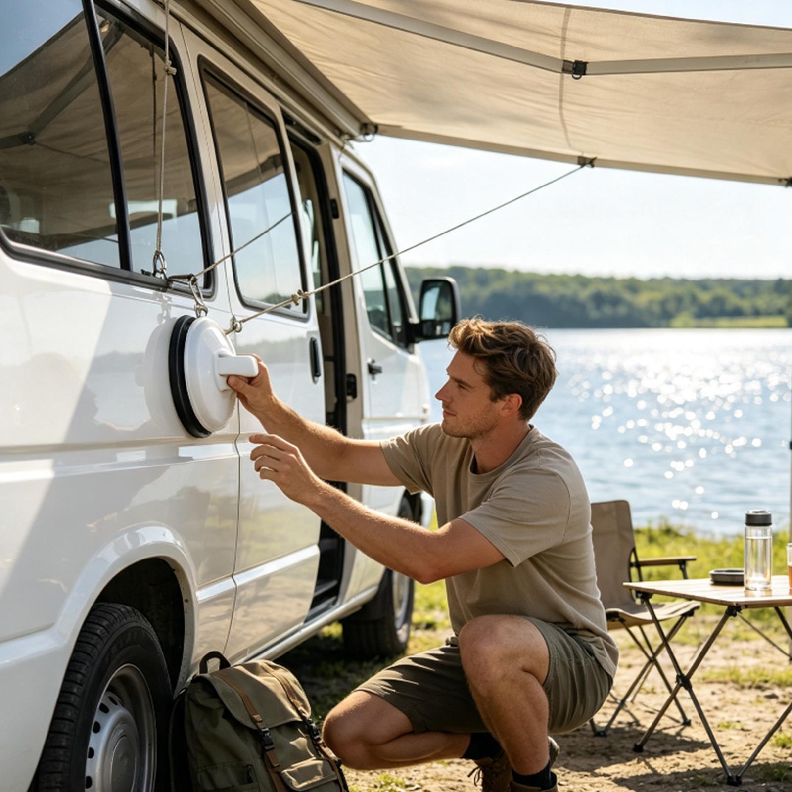 Car Accessories For Camping - Ventosas de Sucção Forte, Ganchos Antiderrapantes