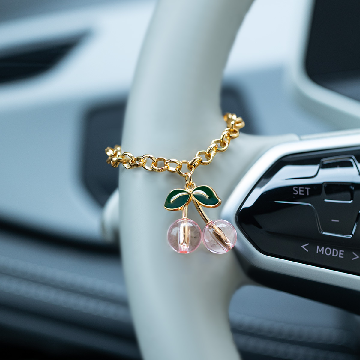 Car Accessories Evil Eye - Corrente Decorativa Transparente de Luxo Leve
